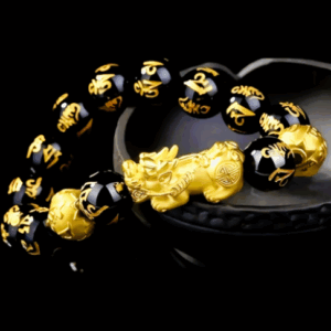 Obsidian Glücksbringer Armband